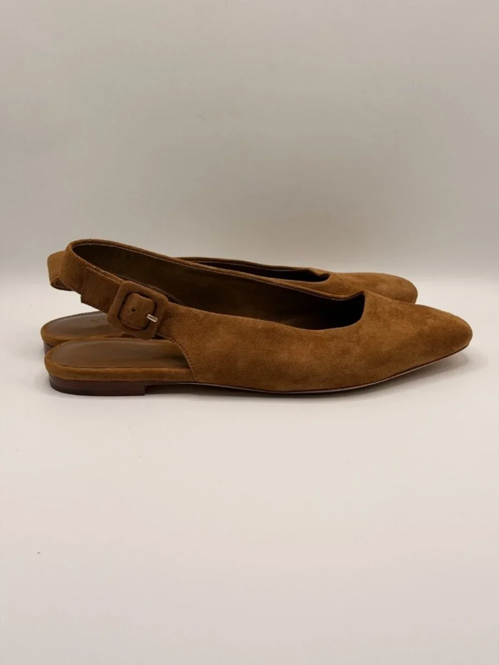 Vince Women’s Vida Brown Suede Slingback Flat Sz 7.5 M
